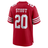 Upton Stout San Francisco 49ers Football Jersey, Scarlet Sportswear Jersey Shirt, Lightweight Breathable Athletic Jersey, Casual Gift for Men