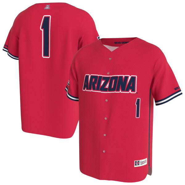 Arizona Wildcats Lightweight Collegiate Baseball Fashion Jersey - Red