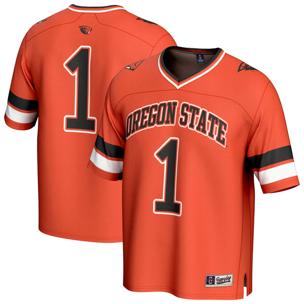 #1 Oregon State Beavers Lightweight Collegiate Football Fashion Jersey - Orange