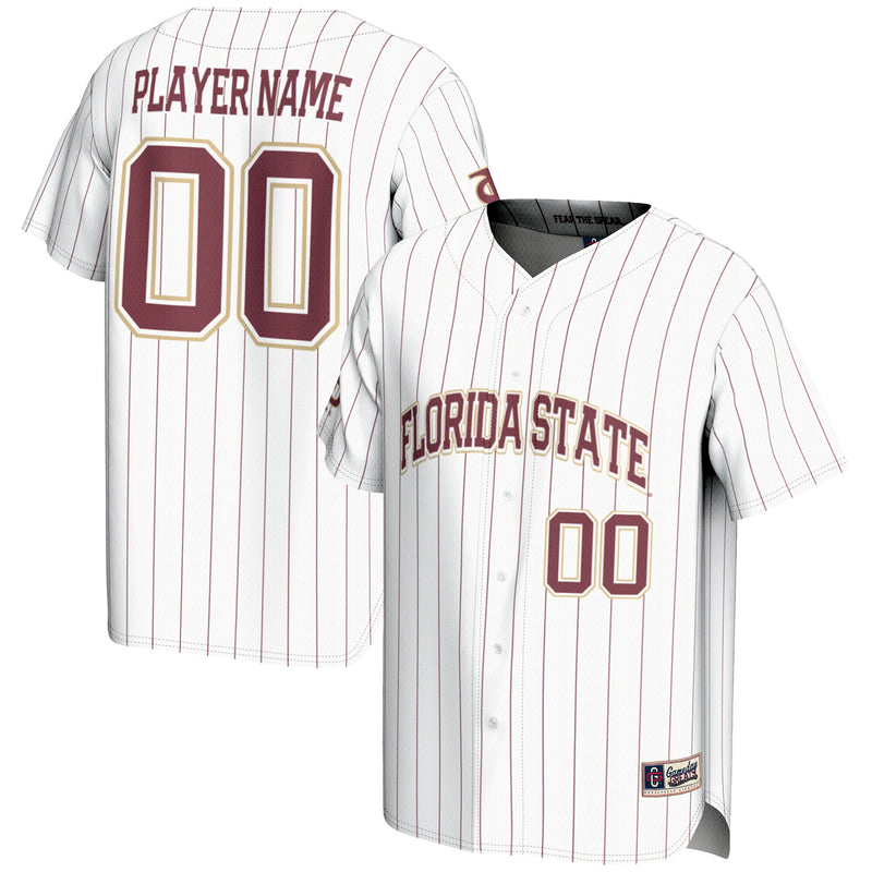 Florida State Seminoles Baseball Jersey, White Lightweight Sportswear Jersey Shirt, Lightweight Breathable Athletic Jersey, Casual Gift for Men