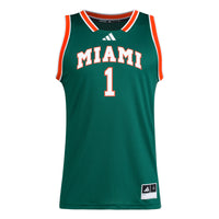 Miami Hurricanes Basketball Jersey, Green Replica Swingman Sportswear Jersey Shirt, Sleeveless Athletic Tank Jersey, Casual Gift for Men