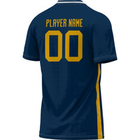 West Virginia Mountaineers Soccer Jersey, Navy Lightweight Sportswear Jersey Shirt, Lightweight Breathable Athletic Jersey, Casual Gift for Men