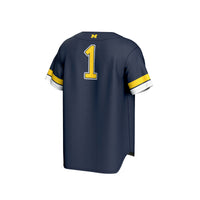 Michigan Wolverines Baseball Jersey, Navy Sportswear Jersey Shirt, Lightweight Breathable Athletic Jersey, Casual Gift for Men, Style 202658918