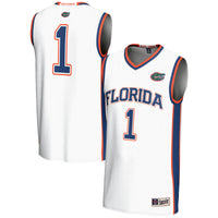 Florida Gators Basketball Jersey, White Sportswear Jersey Shirt, Sleeveless Athletic Tank Jersey, Casual Gift for Men, Style 200724638