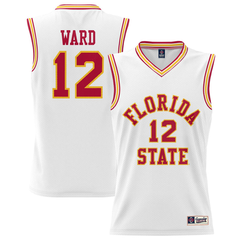 Florida State Seminoles Basketball Jersey, White Sportswear Jersey Shirt, Sleeveless Athletic Tank Jersey, Casual Gift for Men, Style 200662377