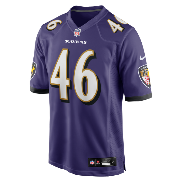 Baltimore Ravens Nick Moore Purple Game Jersey
