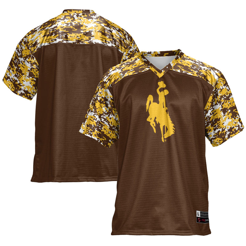 Brown Wyoming Football Jersey, Football Sportswear Jersey Shirt, Lightweight Breathable Athletic Jersey, Casual Gift for Men