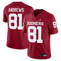 Oklahoma Sooners Football Jersey, Crimson Sportswear Jersey Shirt, Lightweight Breathable Athletic Jersey, Casual Gift for Men, Style 200894544