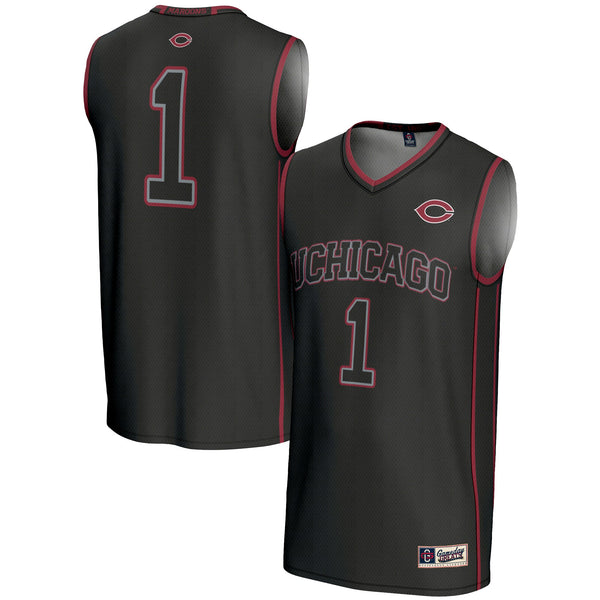 #1 UChicago Maroons Lightweight Basketball Jersey - Black