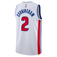 Cade Cunningham Detroit Pistons Basketball Jersey, White Swingman Sportswear Jersey Shirt, Sleeveless Athletic Tank Jersey, Casual Gift for Men