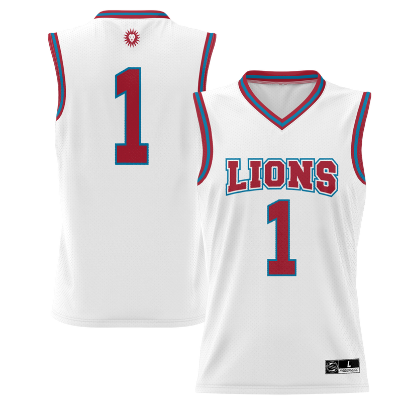 Loyola Marymount Lions Basketball Jersey, White Lightweight Sportswear Jersey Shirt, Sleeveless Athletic Tank Jersey, Casual Gift for Men