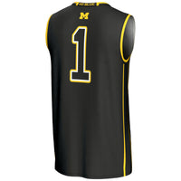Michigan Wolverines Basketball Jersey, Black Lightweight Sportswear Jersey Shirt, Sleeveless Athletic Tank Jersey, Casual Gift for Men