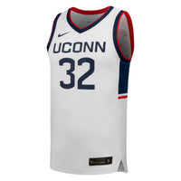 UConn Huskies Basketball Jersey, White Replica Sportswear Jersey Shirt, Sleeveless Athletic Tank Jersey, Casual Gift for Men, Style 203374423