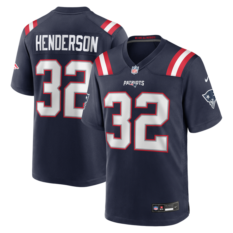 TreVeyon Henderson New England Football Jersey, Sportswear Jersey Shirt, Lightweight Athletic Jersey, Casual Gift for Men, Style 203103005