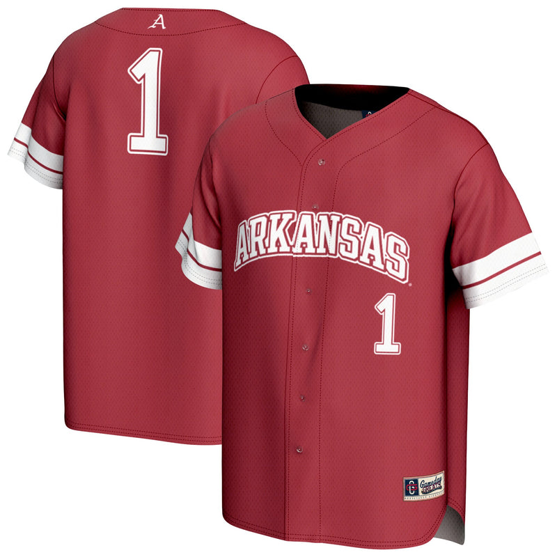 Arkansas Razorbacks Baseball Jersey, Cardinal Fashion Sportswear Jersey Shirt, Lightweight Breathable Athletic Jersey, Casual Gift for Men