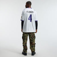 Zay Flowers Baltimore Ravens Football Jersey, White Game Sportswear Jersey Shirt, Lightweight Breathable Athletic Jersey, Casual Gift for Men
