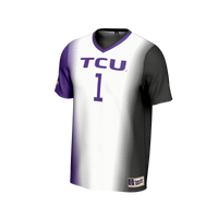 TCU Horned Frogs Soccer Jersey, White Fashion Lightweight Sportswear Jersey Shirt, Lightweight Breathable Athletic Jersey, Casual Gift for Men