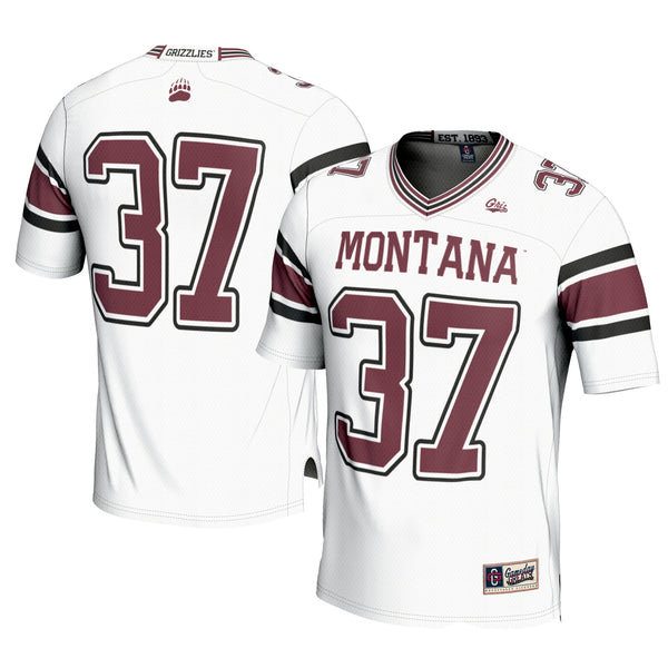 #37 White Montana Grizzlies Football Jersey