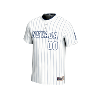 Nevada Wolf Pack Softball Jersey, White Sportswear Jersey Shirt, Lightweight Breathable Athletic Jersey, Casual Gift for Men, Style 203645280