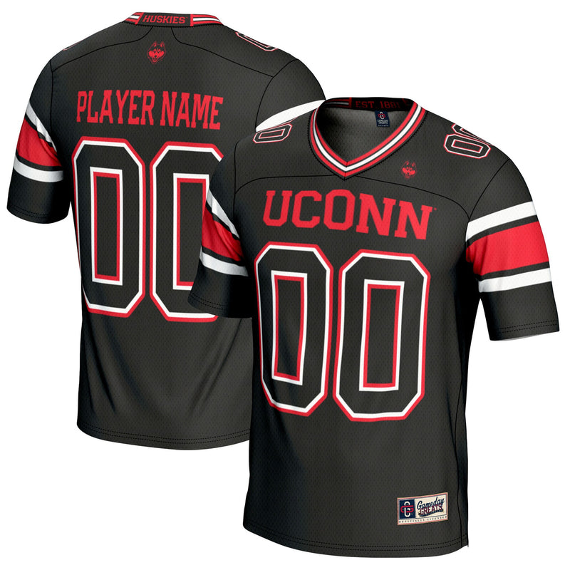 UConn Huskies Football Jersey, Black Sportswear Jersey Shirt, Lightweight Breathable Athletic Jersey, Casual Gift for Men