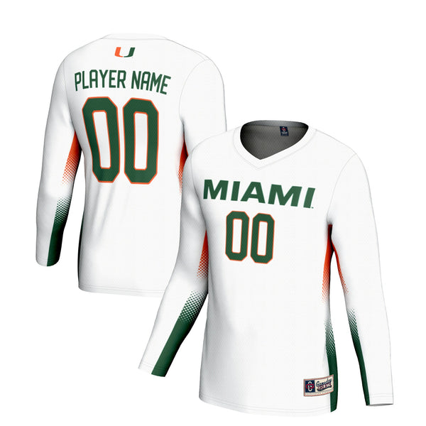 Miami Hurricanes NIL Lightweight Volleyball Jersey - White