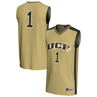 UCF Knights Basketball Jersey, Gold Fashion Lightweight Sportswear Jersey Shirt, Sleeveless Athletic Tank Jersey, Casual Gift for Men