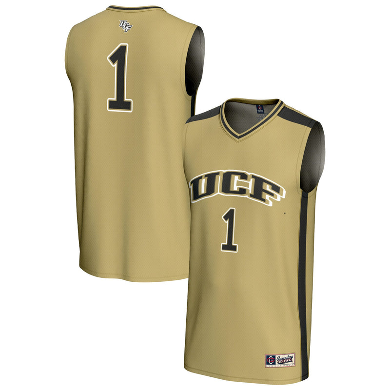 UCF Knights Basketball Jersey, Gold Fashion Lightweight Sportswear Jersey Shirt, Sleeveless Athletic Tank Jersey, Casual Gift for Men