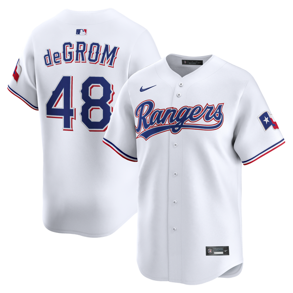 Texas Rangers Jacob deGrom White Home Limited Jersey