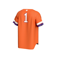 Clemson Tigers Baseball Jersey, Orange Sportswear Jersey Shirt, Lightweight Breathable Athletic Jersey, Casual Gift for Men, Style 202415309