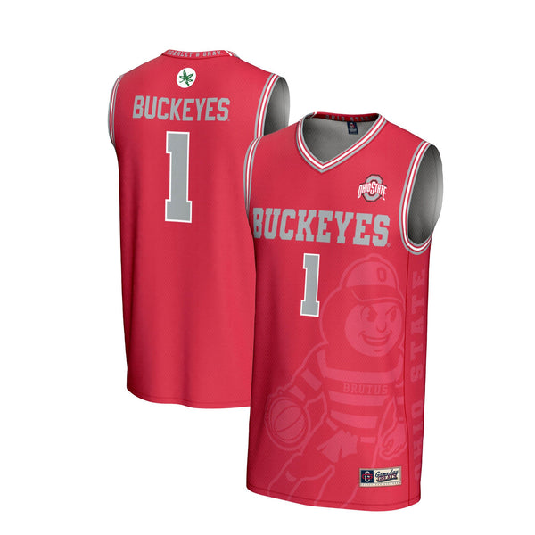 #1 Ohio State Buckeyes Lightweight Icon Print Basketball Jersey - Scarlet