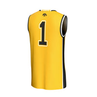 Iowa Hawkeyes Basketball Jersey, Gold Fashion Lightweight Sportswear Jersey Shirt, Sleeveless Athletic Tank Jersey, Casual Gift for Men