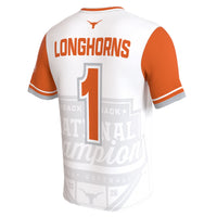 Texas Longhorns Softball Jersey, White Sportswear Jersey Shirt, Lightweight Breathable Athletic Jersey, Casual Gift for Men, Style 204456993