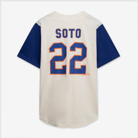 New York Mets Baseball Jersey, Cream Royal Fashion Sportswear Jersey Shirt, Lightweight Breathable Athletic Jersey, Casual Gift for Men