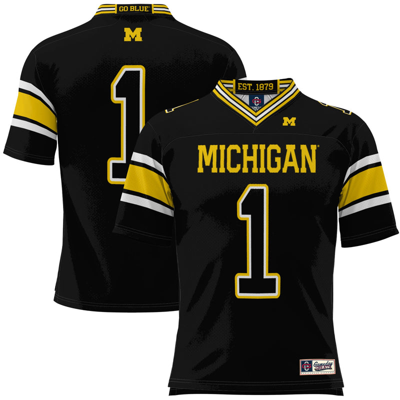 Michigan Wolverines Football Jersey, Black Sportswear Jersey Shirt, Lightweight Breathable Athletic Jersey, Casual Gift for Men