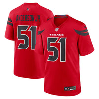 Will Anderson Jr. Houston Texans Football Jersey, Red Game Sportswear Jersey Shirt, Lightweight Breathable Athletic Jersey, Casual Gift for Men