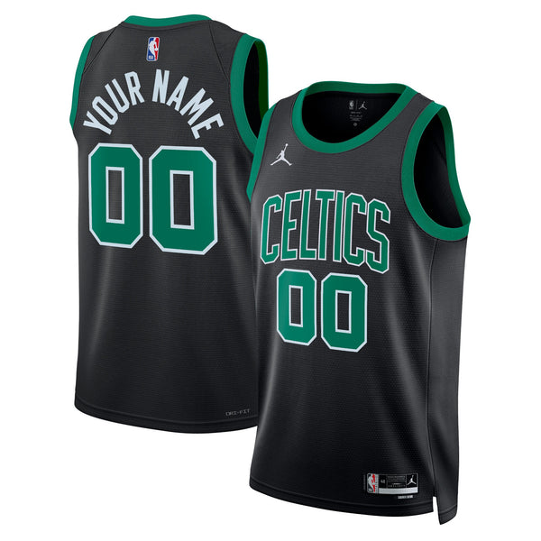 Boston Celtics Statement Edition Swingman Jersey - Black - Custom