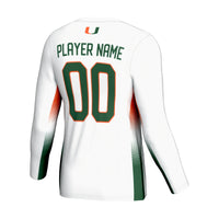Miami Hurricanes Volleyball Jersey, White Lightweight Sportswear Jersey Shirt, Lightweight Breathable Athletic Jersey, Casual Gift for Men