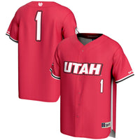 Utah Utes Baseball Jersey, Red Fashion Sportswear Jersey Shirt, Lightweight Breathable Athletic Jersey, Casual Gift for Men, Style 201141773