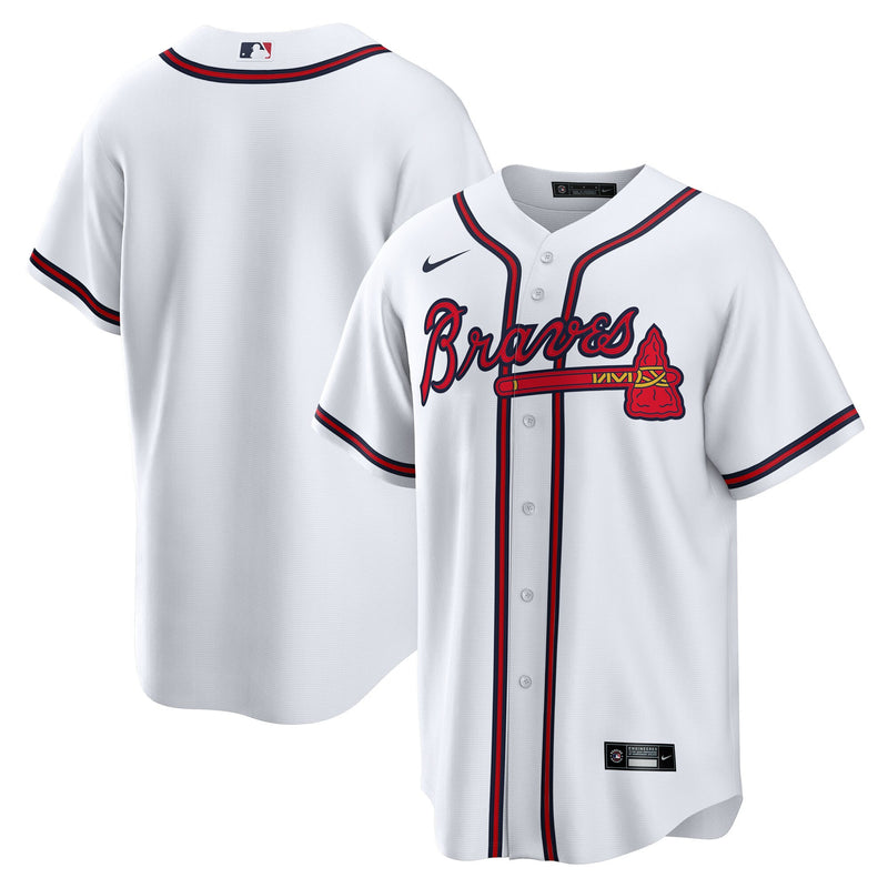 Atlanta Braves Baseball Jersey, White Sportswear Jersey Shirt, Lightweight Breathable Athletic Jersey, Casual Gift for Men, Style 200925290