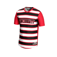 Cincinnati Bearcats Soccer Jersey, Red Fashion Lightweight Sportswear Jersey Shirt, Lightweight Breathable Athletic Jersey, Casual Gift for Men