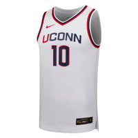 UConn Huskies Basketball Jersey, White Replica Sportswear Jersey Shirt, Sleeveless Athletic Tank Jersey, Casual Gift for Men, Style 203374451