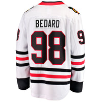 Connor Bedard Chicago Blackhawks Hockey Jersey, White Breakaway Sportswear Jersey Shirt, Long Sleeve Hockey Sweater Jersey, Casual Gift for Men