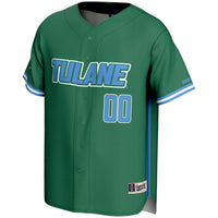 Tulane Green Wave Baseball Jersey, Sportswear Jersey Shirt, Lightweight Breathable Athletic Jersey, Casual Gift for Men, Style 201141647