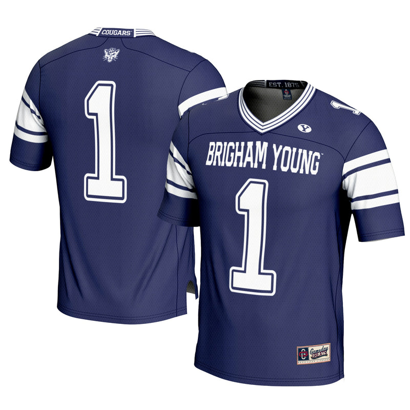 BYU Cougars Football Jersey, Cardinal Sportswear Jersey Shirt, Lightweight Breathable Athletic Jersey, Casual Gift for Men, Style 200447721