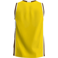 Valparaiso University Basketball Jersey, Gold Lightweight Sportswear Jersey Shirt, Sleeveless Athletic Tank Jersey, Casual Gift for Men