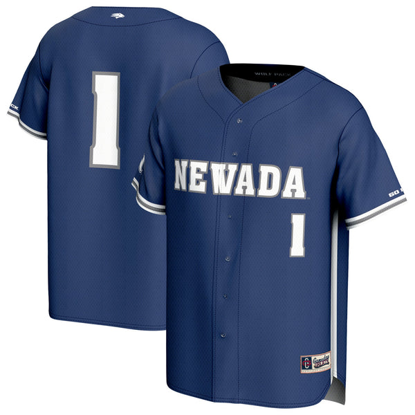 Nevada Wolf Pack Adult Lightweight Baseball Jersey - Navy