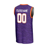Clemson Tigers Basketball Jersey, Purple Sportswear Jersey Shirt, Sleeveless Athletic Tank Jersey, Casual Gift for Men, Style 201334788