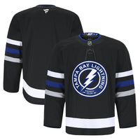 Tampa Bay Lightning Hockey Jersey, Black Authentic Alternate Sportswear Jersey Shirt, Long Sleeve Hockey Sweater Jersey, Casual Gift for Men
