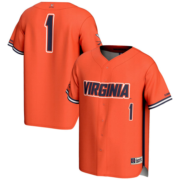 #1 Virginia Cavaliers Lightweight Baseball Jersey - Orange