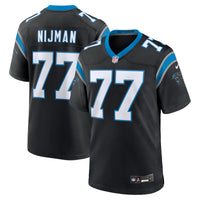 Yosh Nijman Carolina Panthers Football Jersey, Black Game Sportswear Jersey Shirt, Lightweight Breathable Athletic Jersey, Casual Gift for Men